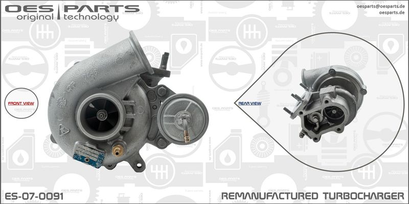 OES PARTS kompresorius, įkrovimo sistema ES-07-0091